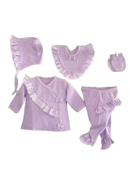 Kız Bebek Zıbın Set - 5li