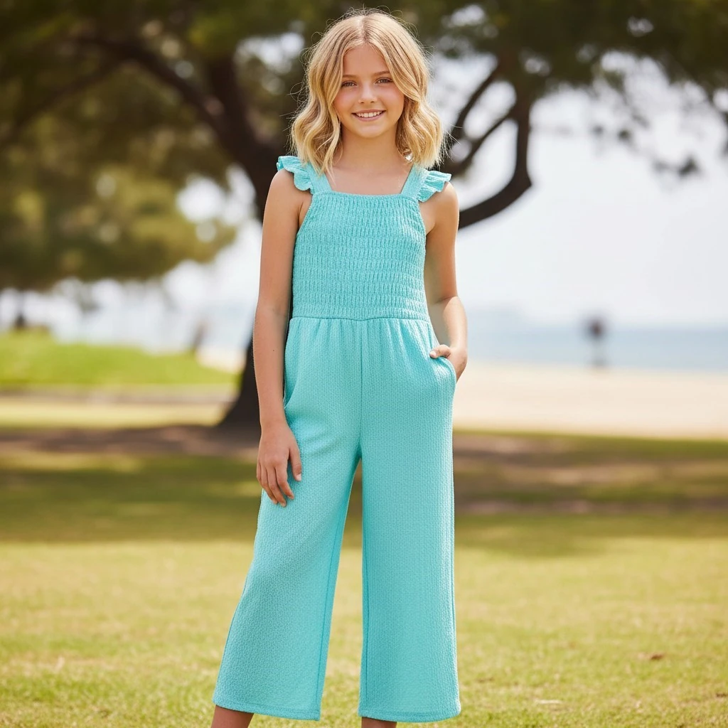 Askılı Kız Çocuk Tulum