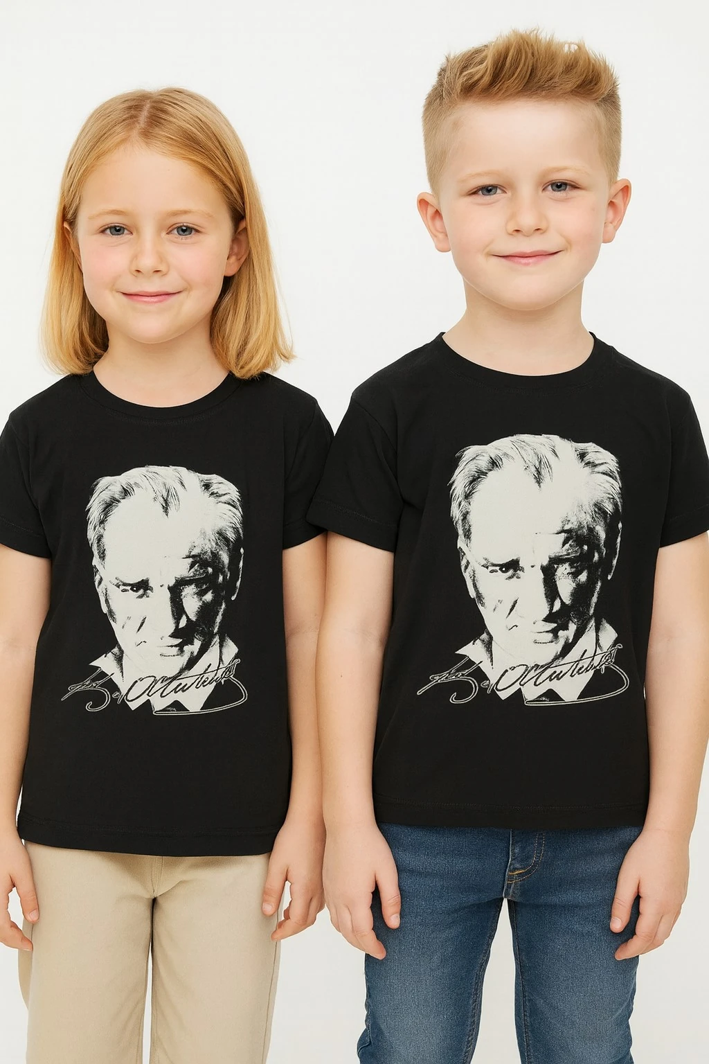 Atatürk Baskılı Kısa Kol Çocuk Tişört