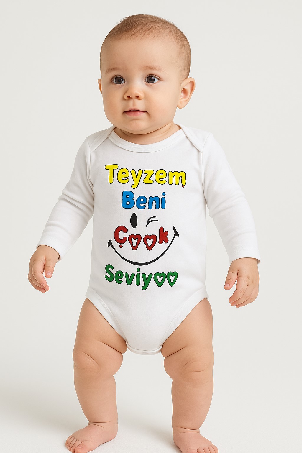 Baskılı Bebek Zıbın Body (Teyzem Beni Çok Seviyor)