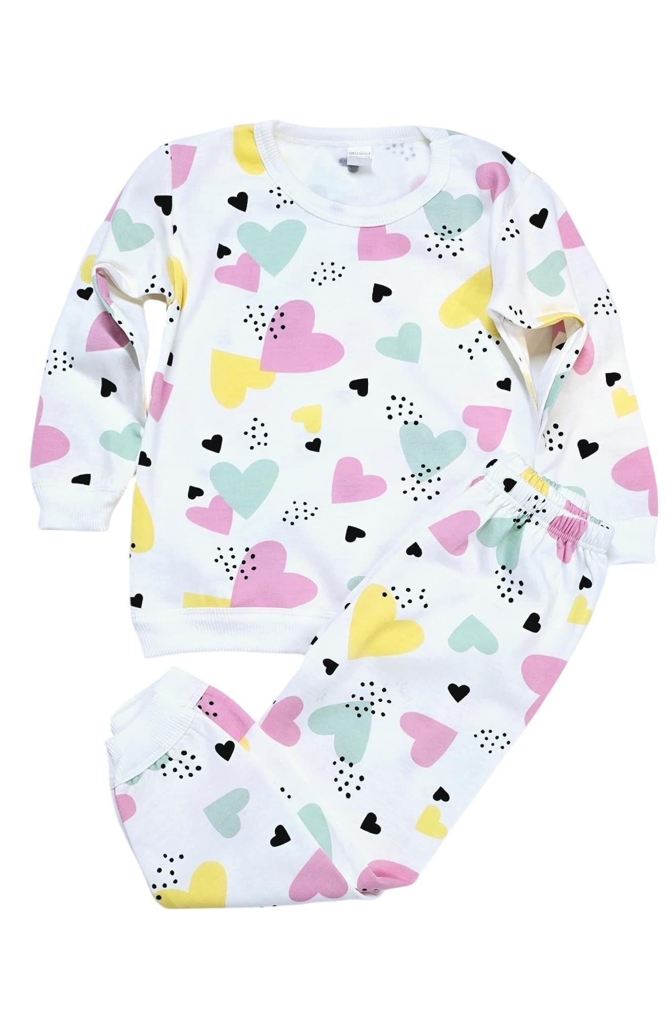Kalpli Kız Çocuk Pijama Takım