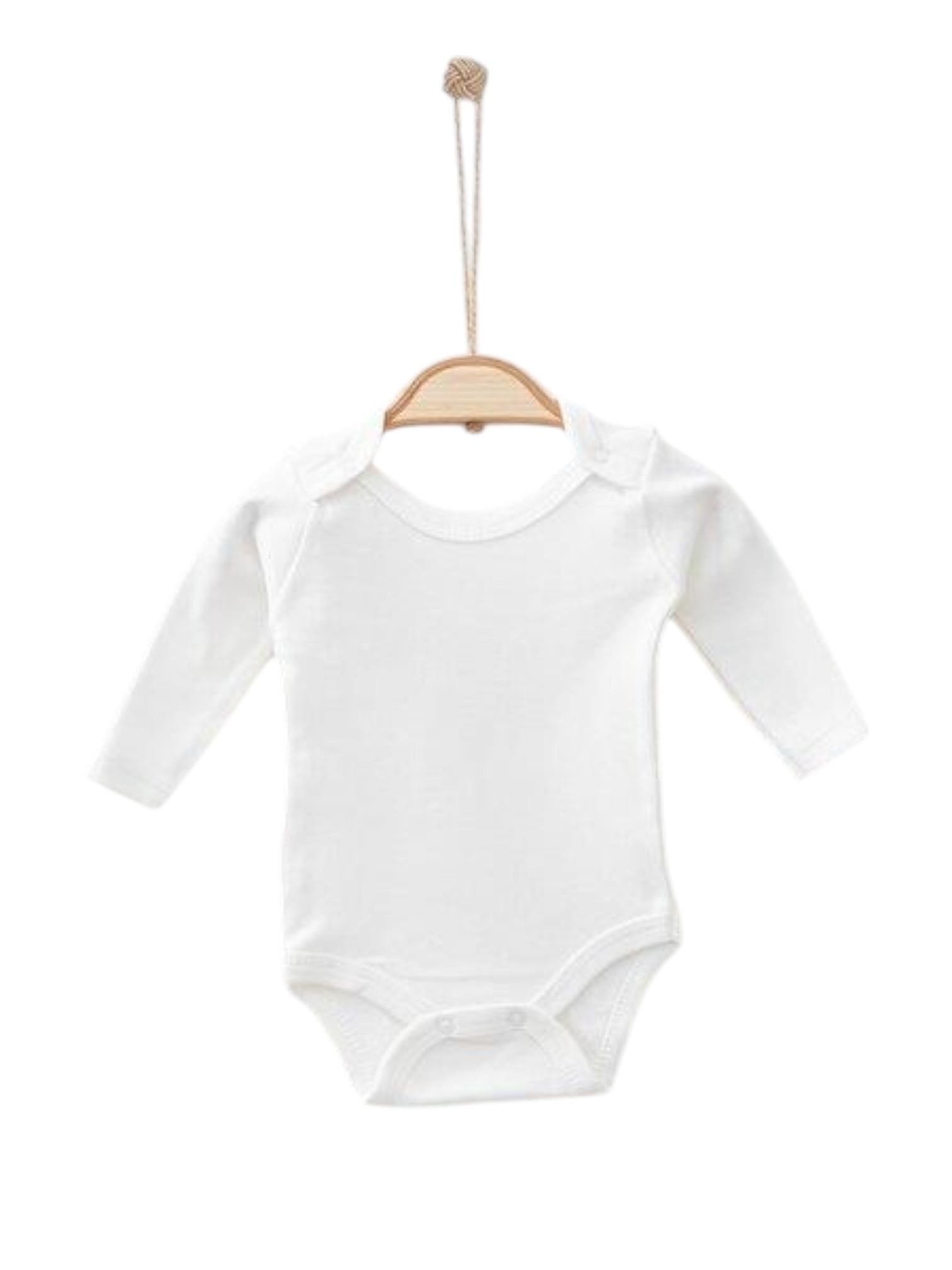 Uzun Kollu Erkek Bebek Çıtçıtlı Body - Büyük Boy (Bbyrn)