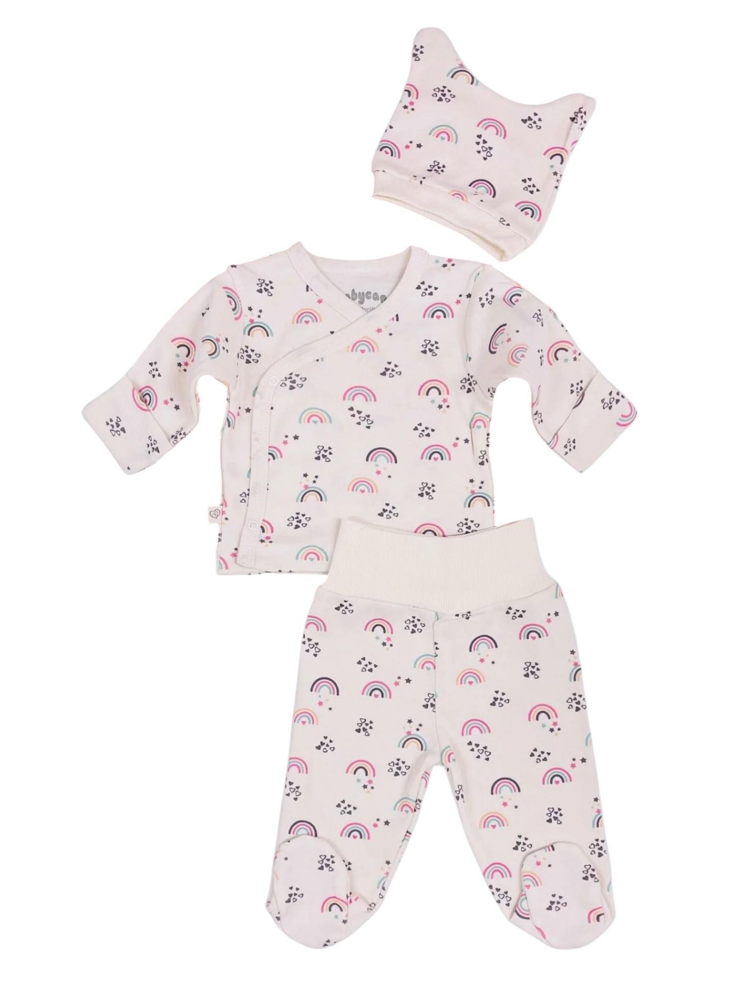 Gökkuşağı Bebek Zıbın Set - 3lü Set