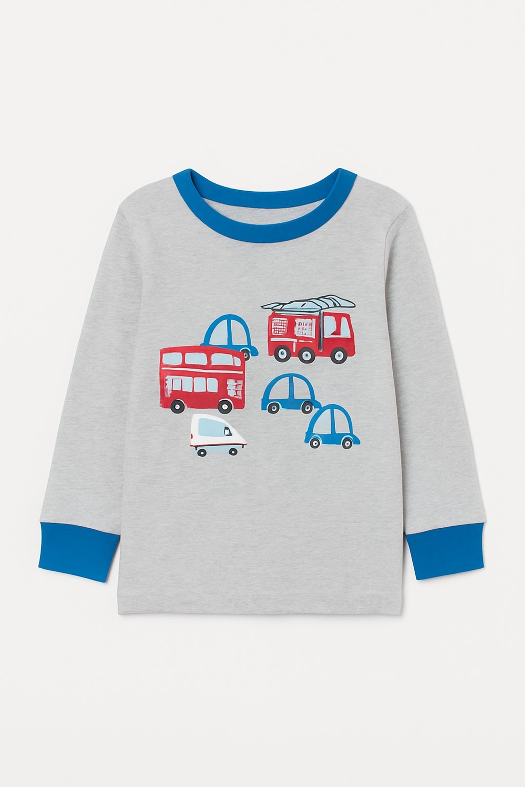 Araba Desenli Mevsimlik Pijama Üst