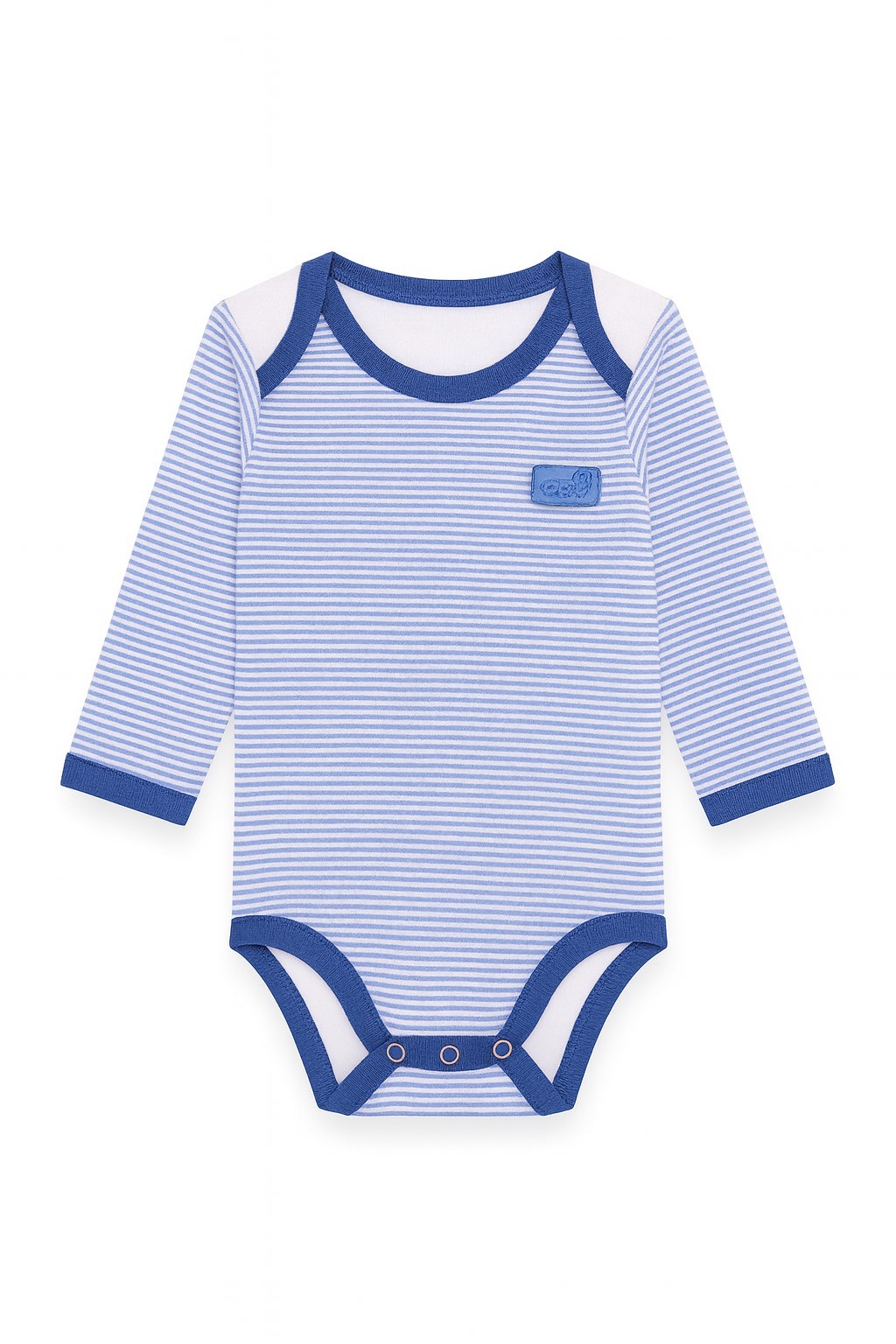 Çizgili Uzun Kol Erkek Bebek Çıtçıtlı Body Zıbın