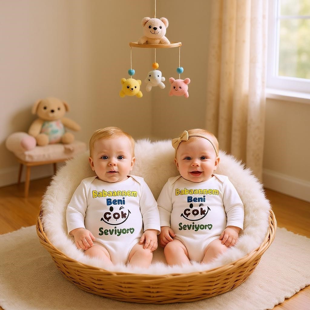 Baskılı Bebek Body Zıbın (Babaannem Beni Çok Seviyor)