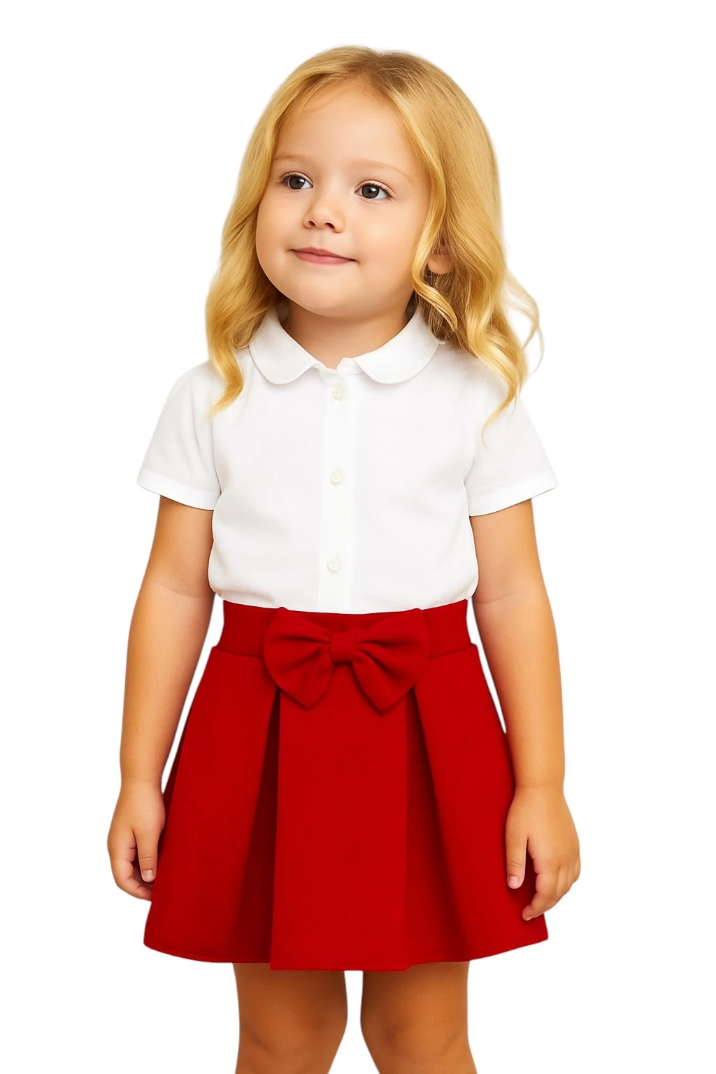 Fiyonklu Kız Çocuk Etek