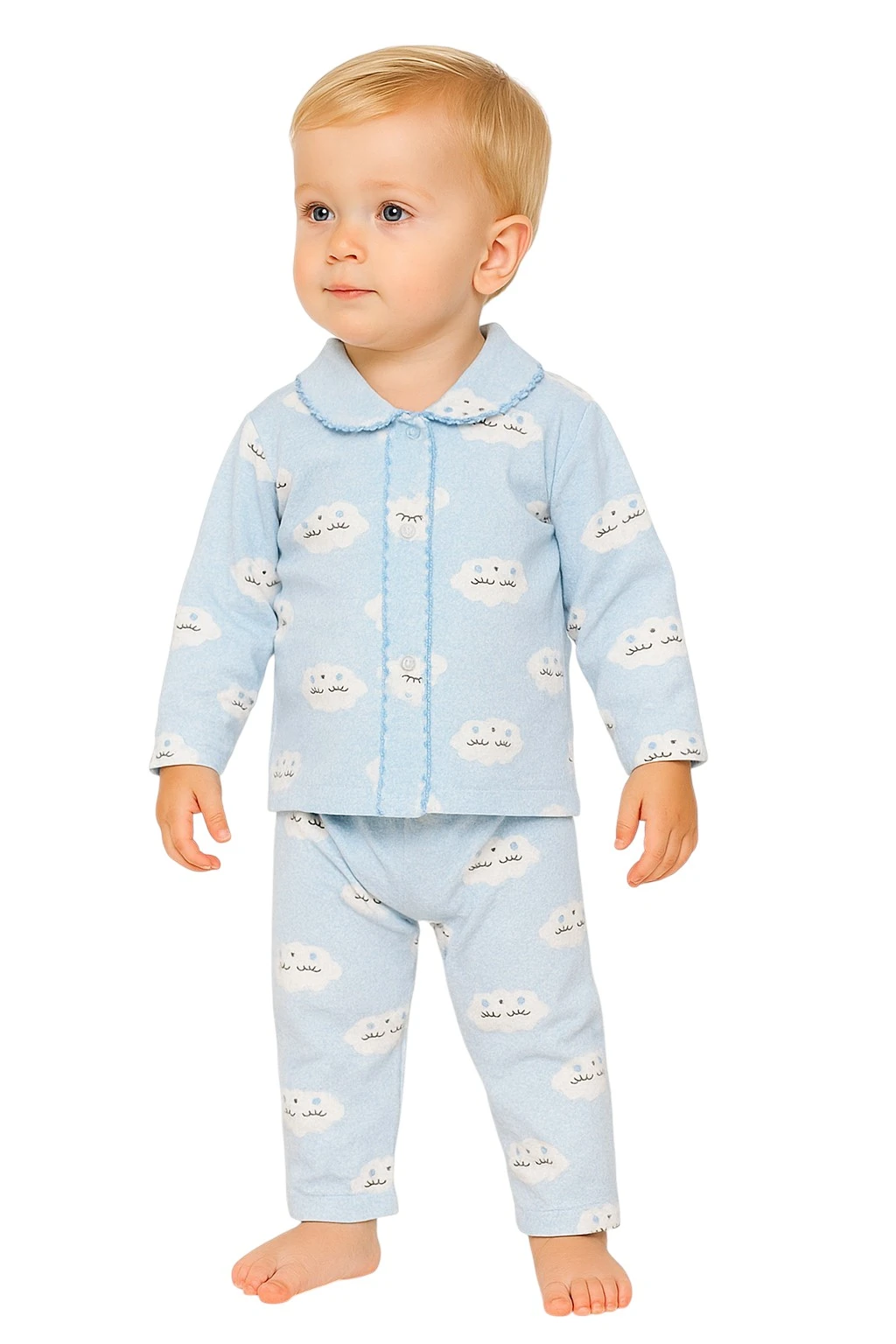 Bulutlu Erkek Bebek Pijama Takım