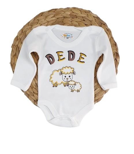 Dede Baskılı Uzun Kol Çıtçıtlı Body Zıbın