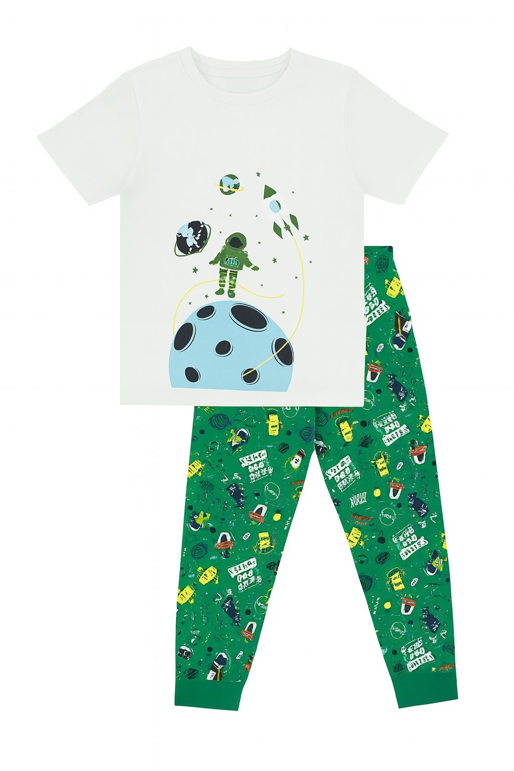 Space Kısa Kollu Erkek Çocuk Pijama Takım