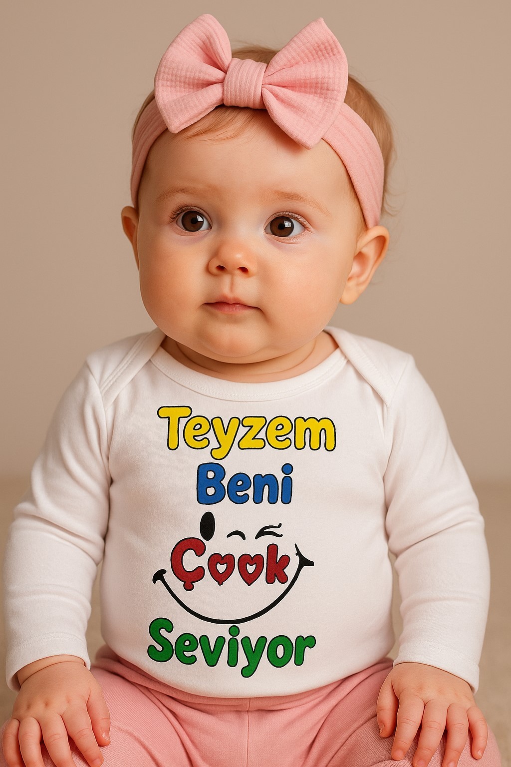 Baskılı Bebek Zıbın Body (Teyzem Beni Çok Seviyor)