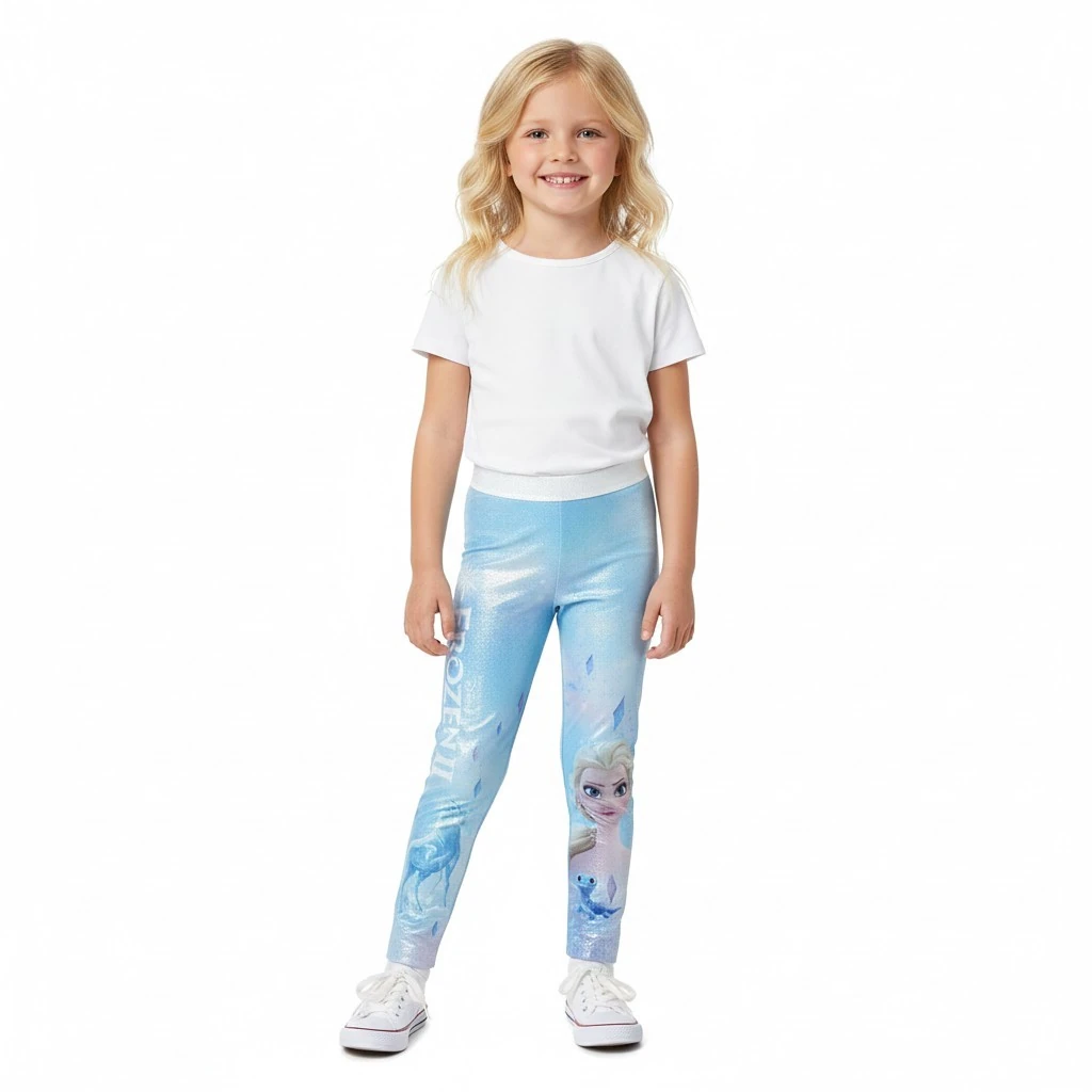 Simli Elsa Çocuk Tayt