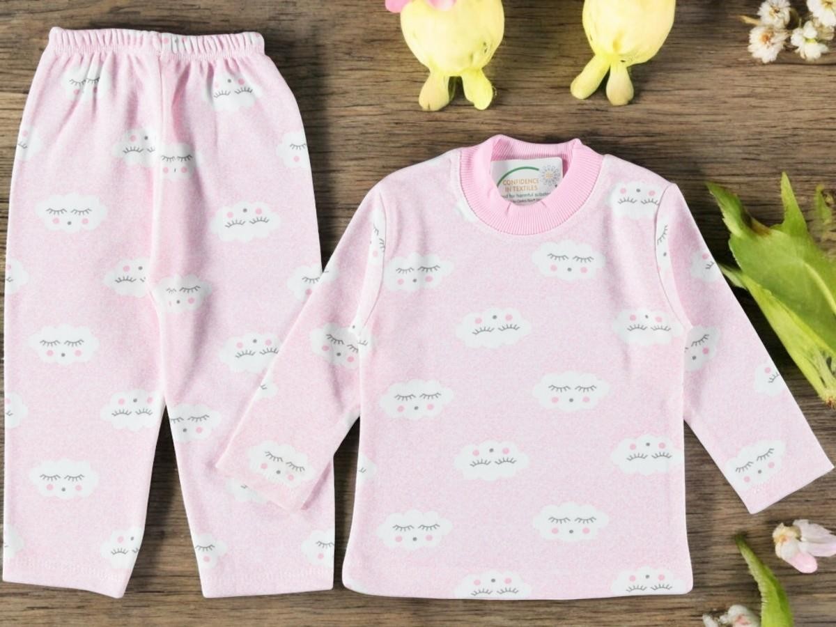 Bulutlu Kız Bebek Pijama Takım