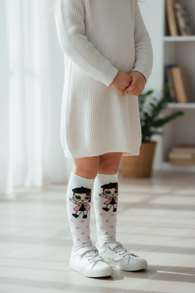 Lol Bebek Kız Çocuk Dizaltı Çorap