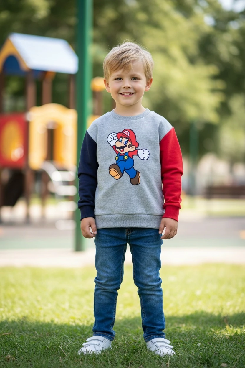 Mario Kışlık Erkek Çocuk Sweatshirt