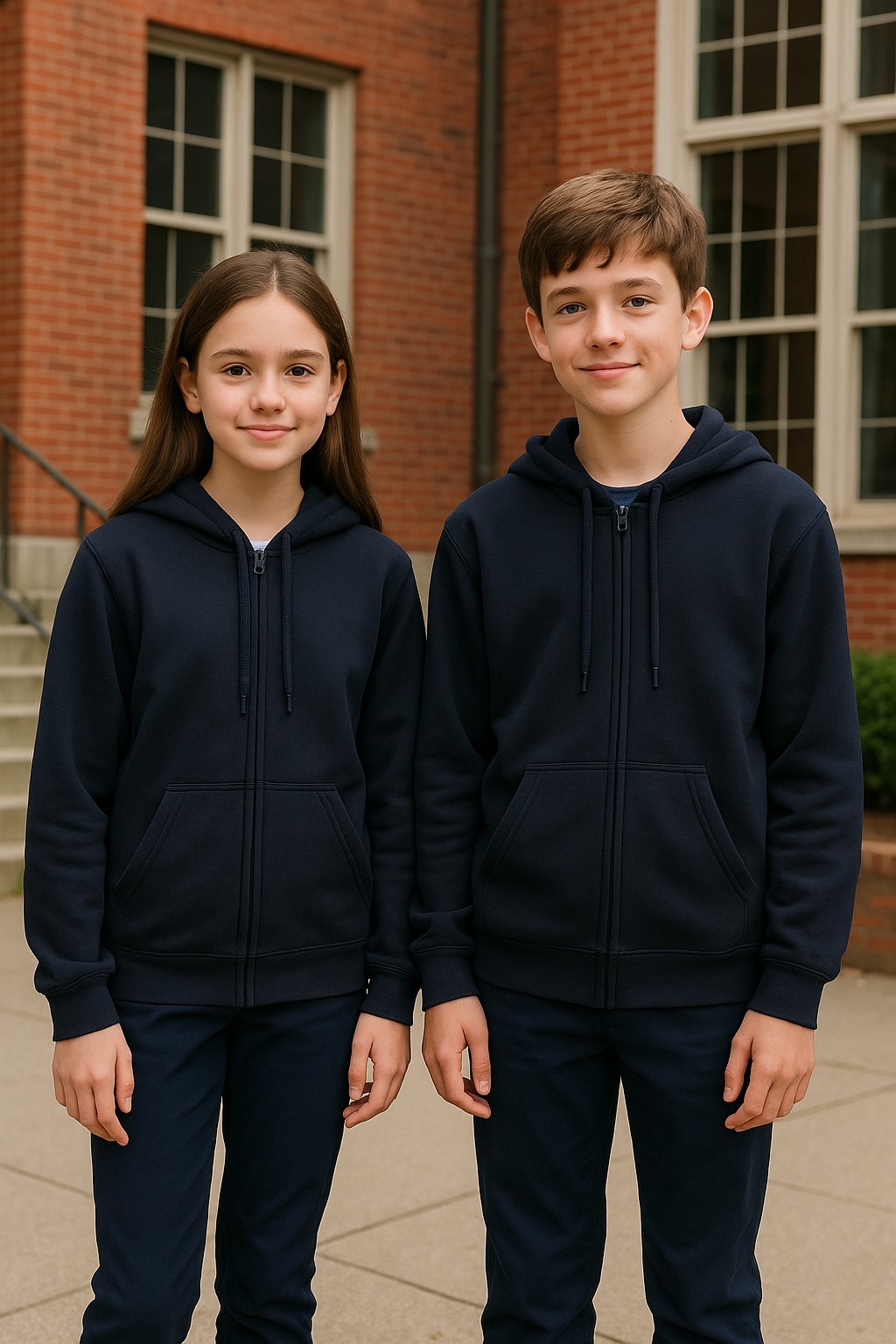 Fermuarlı Kapüşonlu Sweatshirt