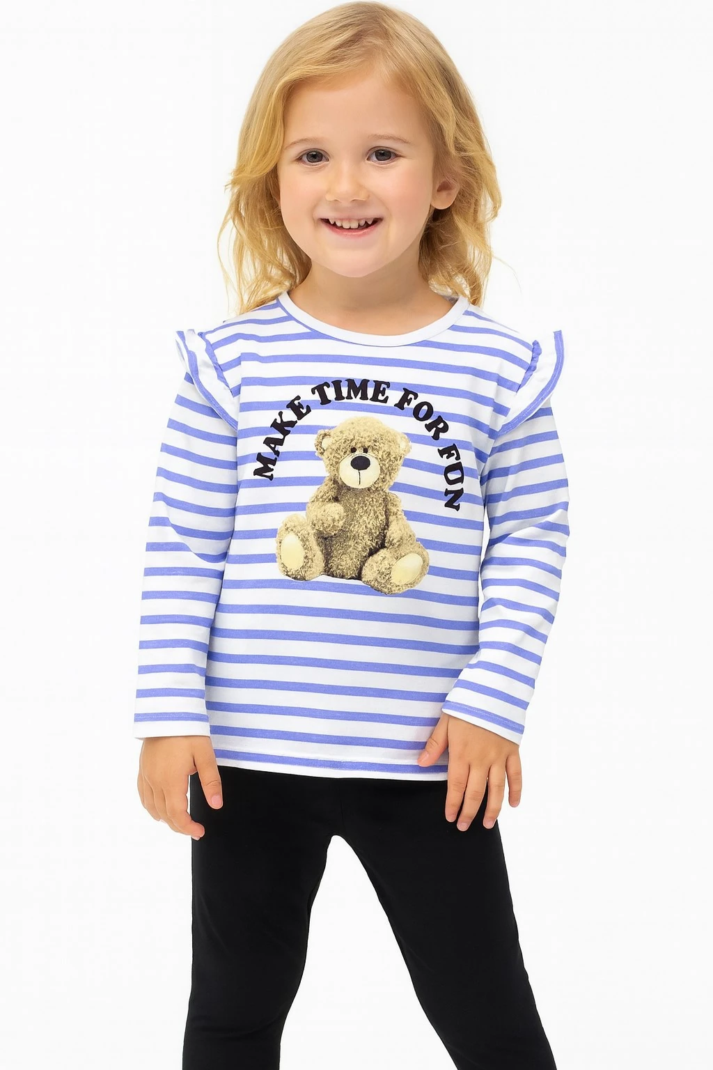 Ayıcıklı Kız Çocuk Taytlı Takım