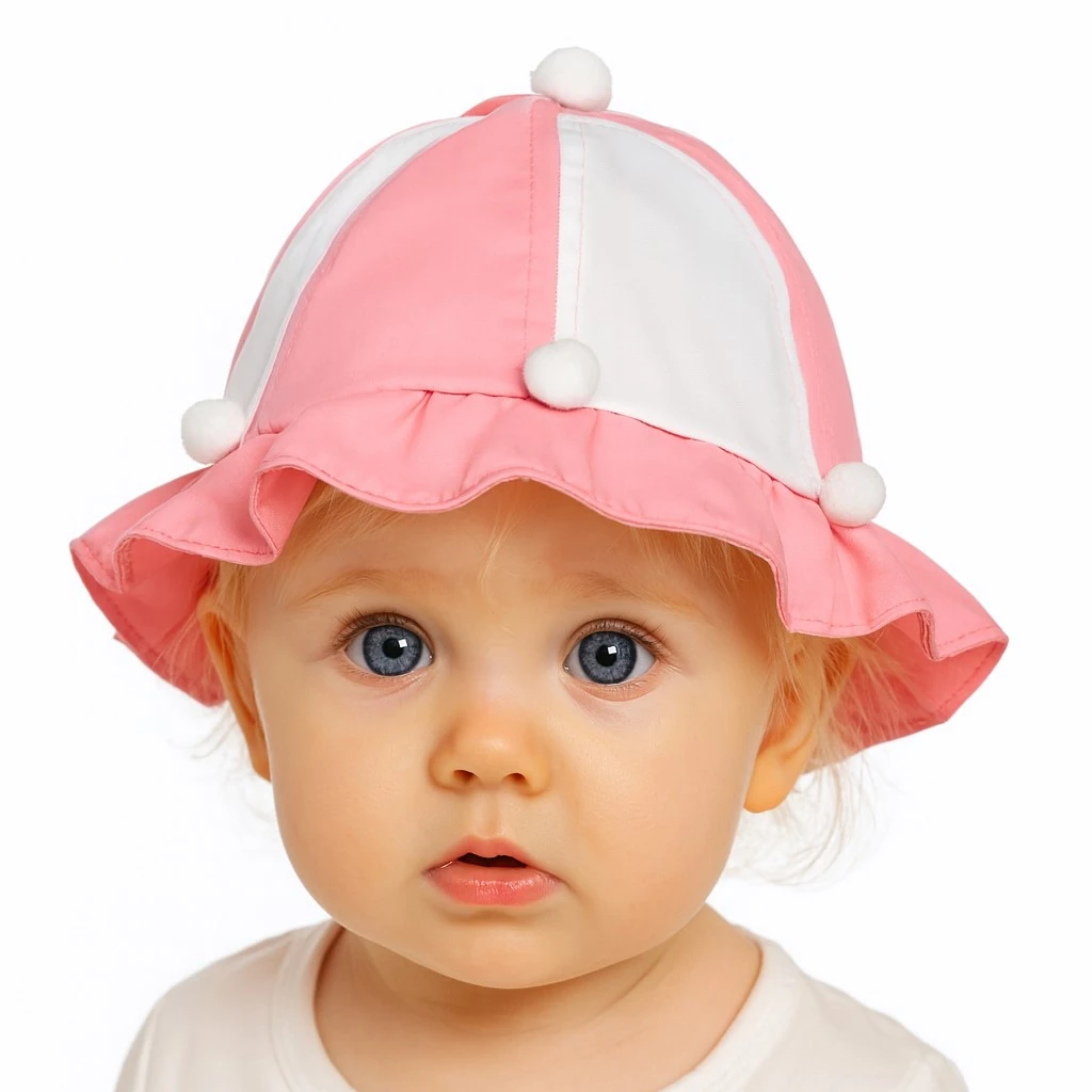 Ponpon Detaylı Bebek Şapka