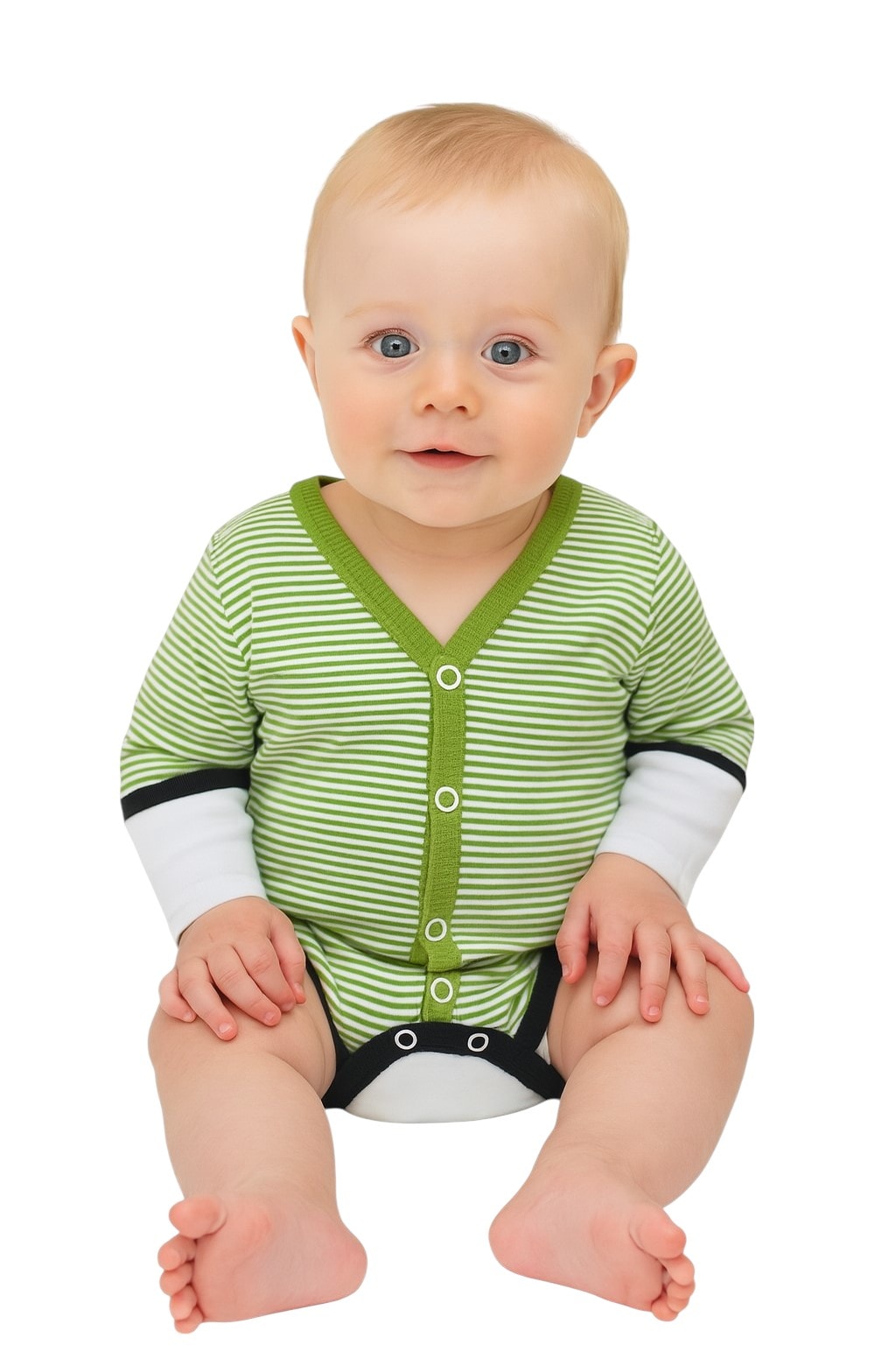 Önden Çıtçıtlı Erkek Bebek Çıtçıtlı Body Zıbın