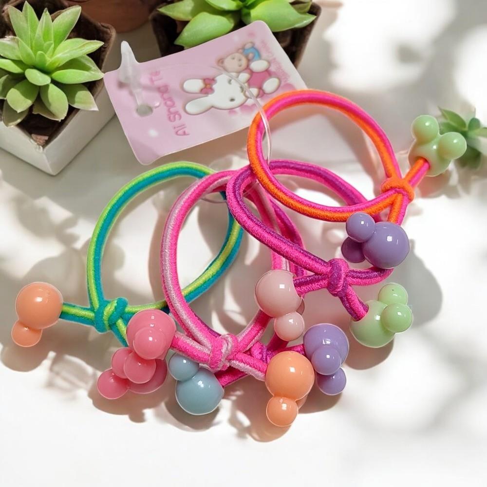 Minnie Kalpli Kız Bebek Lastikli Toka 5li