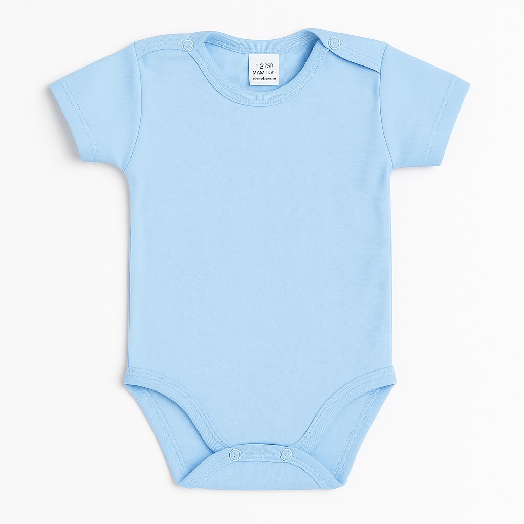 Yarım Kollu Erkek Bebek Çıtçıtlı Body