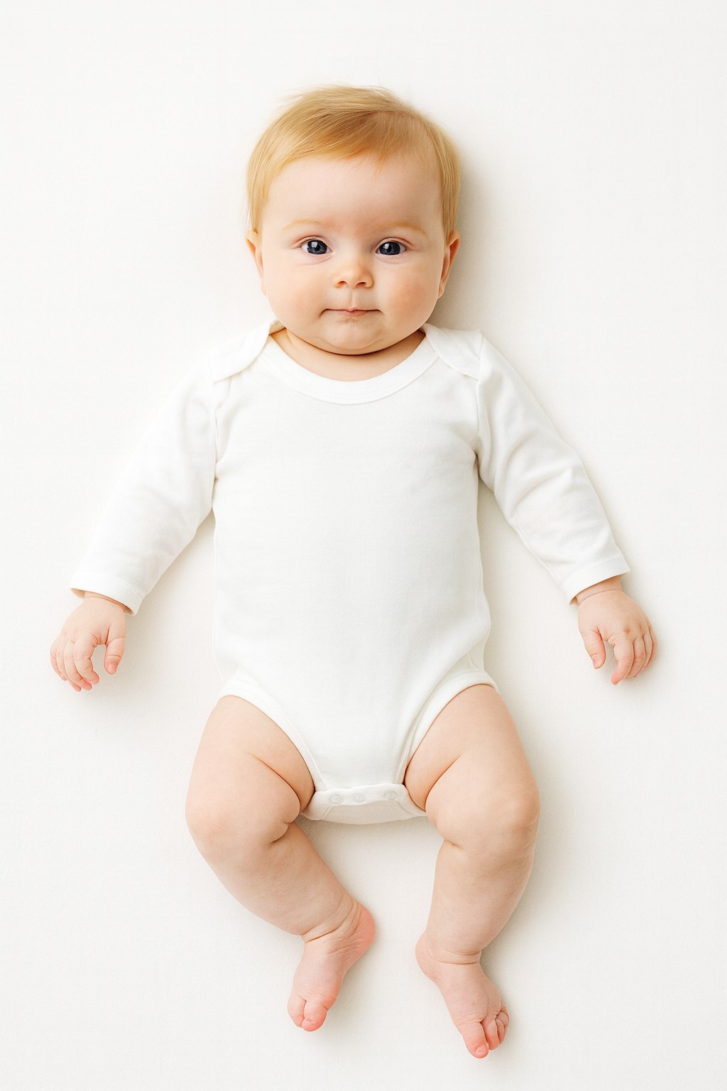 Uzun Kollu Erkek Bebek Çıtçıtlı Body - Büyük Boy (Bbyrn)