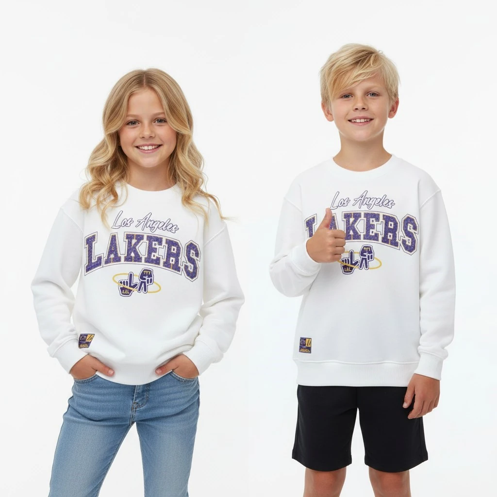 Lakers Çocuk Sweatshirt - BEYAZ