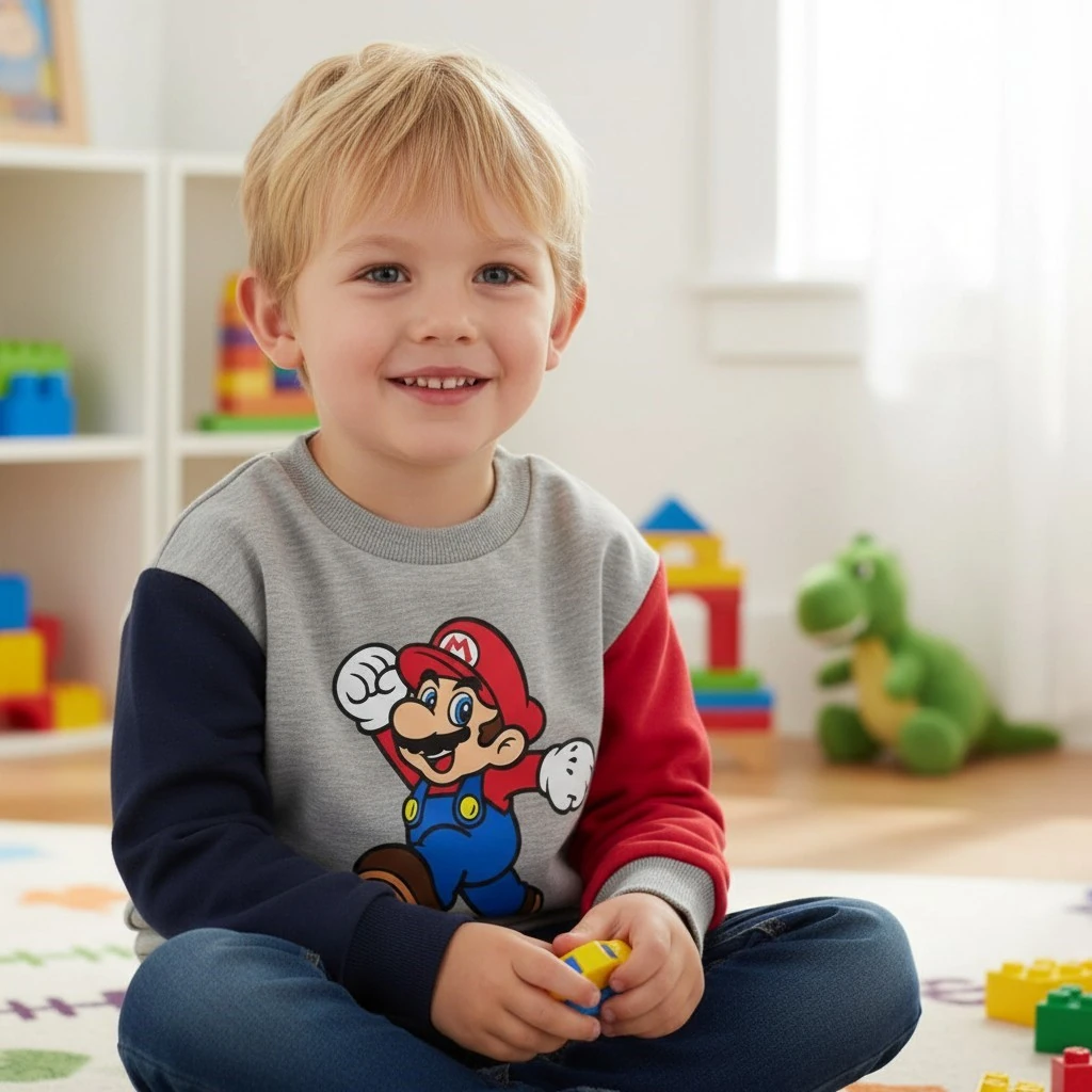 Mario Kışlık Erkek Çocuk Sweatshirt