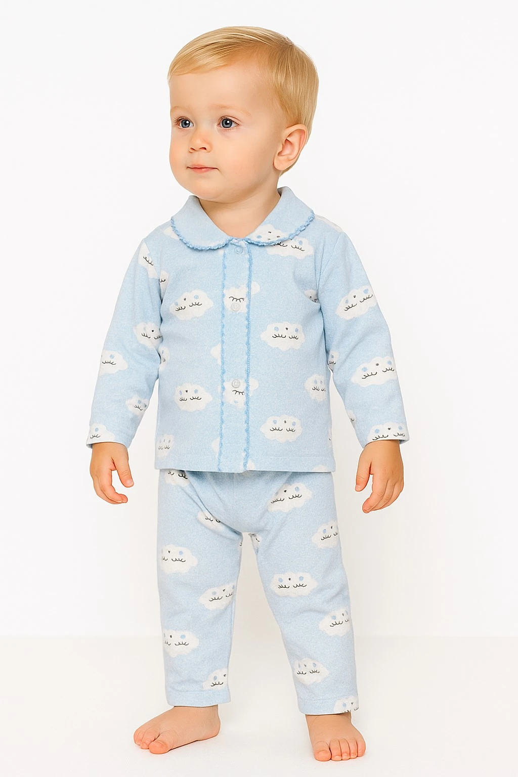 Bulutlu Erkek Bebek Pijama Takım