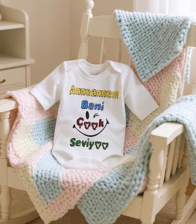 Baskılı Bebek Body Zıbın (Anneannem Beni Çok Seviyor)