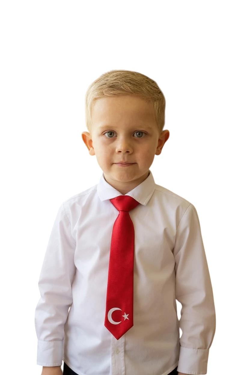 Ayyıldız Baskılı Çocuk Kravat