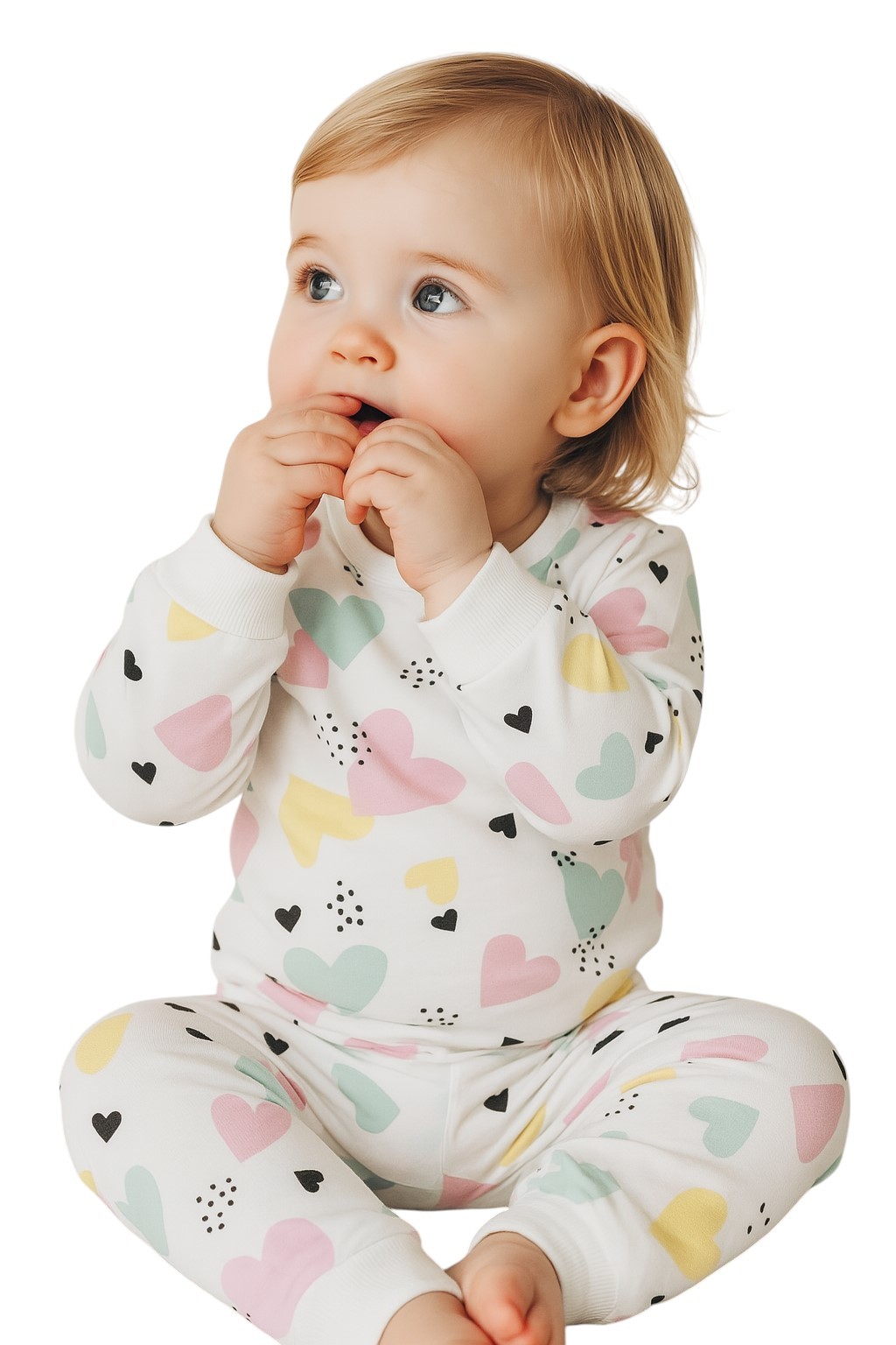 Kalpli Kız Bebek Pijama Takım