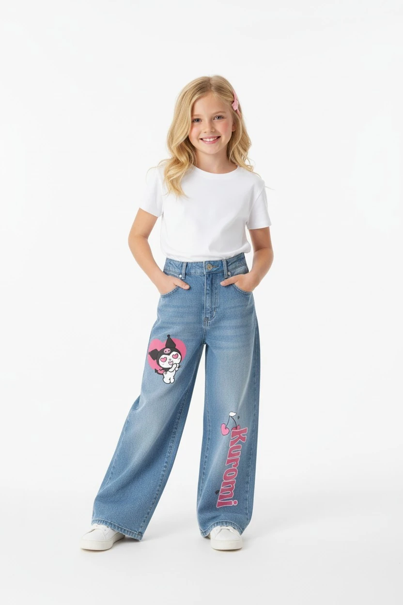 Kuromi Kız Çocuk Palazzo Pantolon