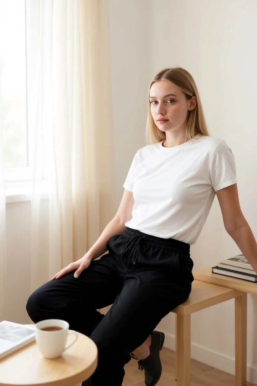 Yetişkin Düz Eşofman Alt