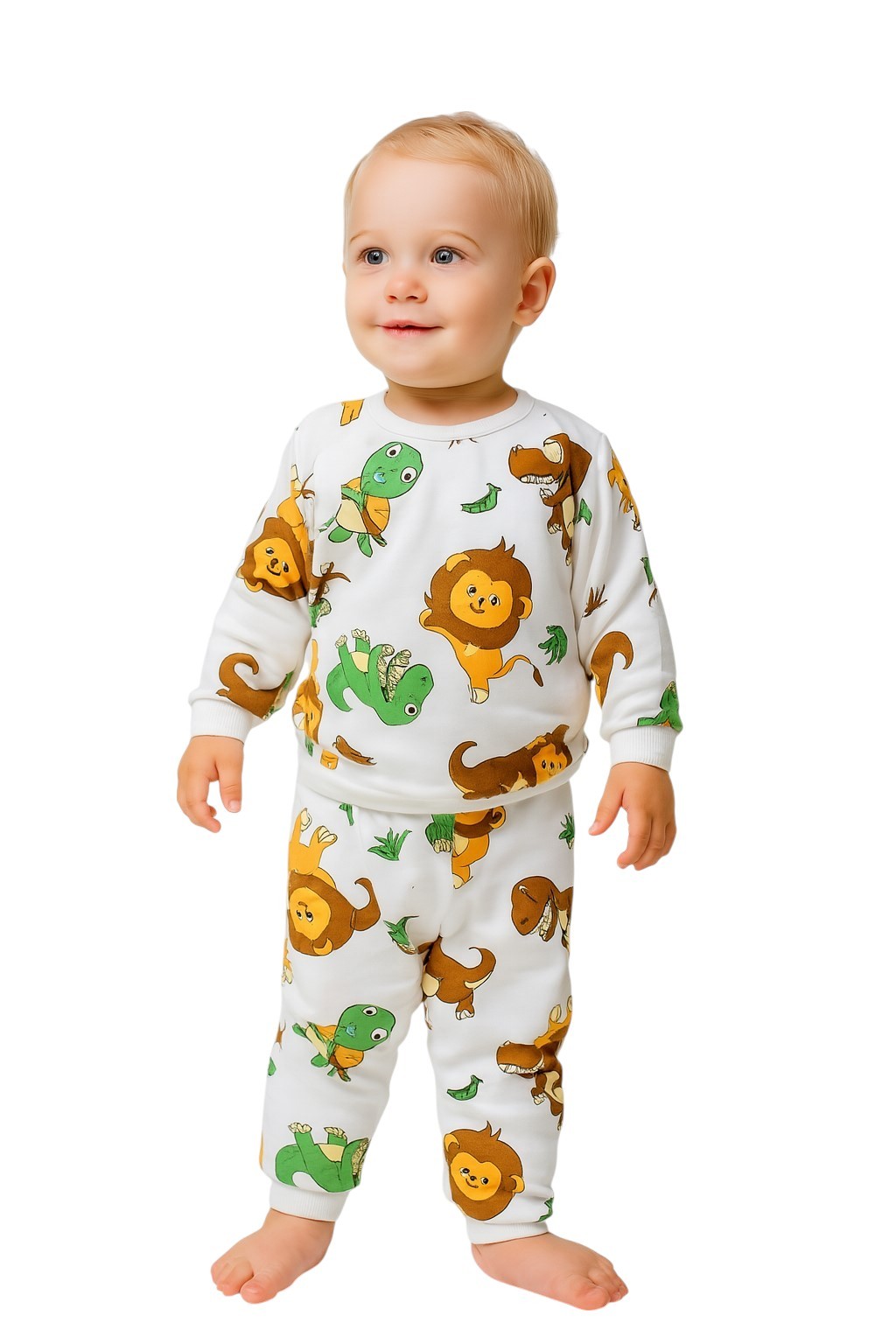 Dinazorlu Aslanlı Erkek Bebek Pijama Takım