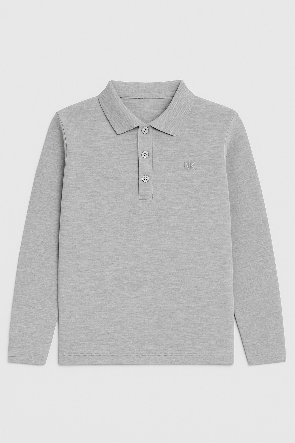 Unisex Çocuk Polo Yaka Uzun Kollu Tişört Sweatshirt