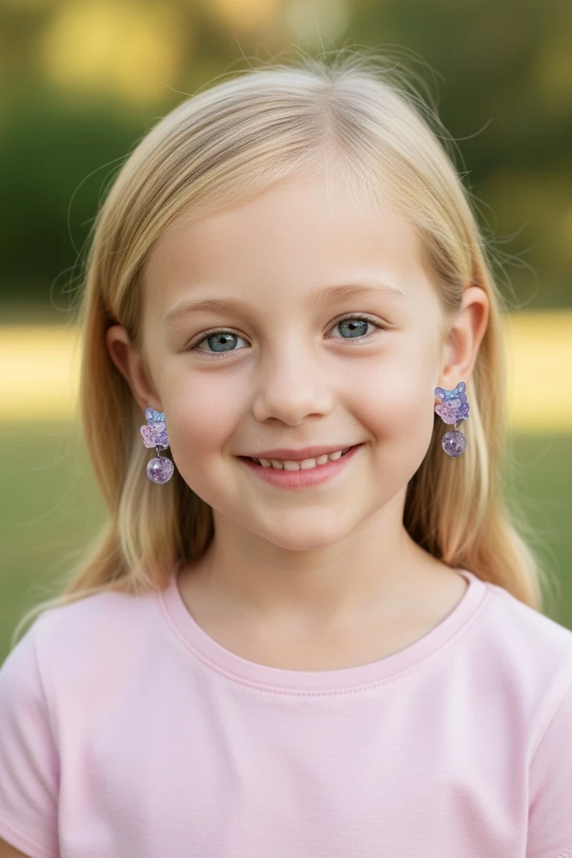 Kuromi Deliksiz Kıstırmalı Çocuk Küpe