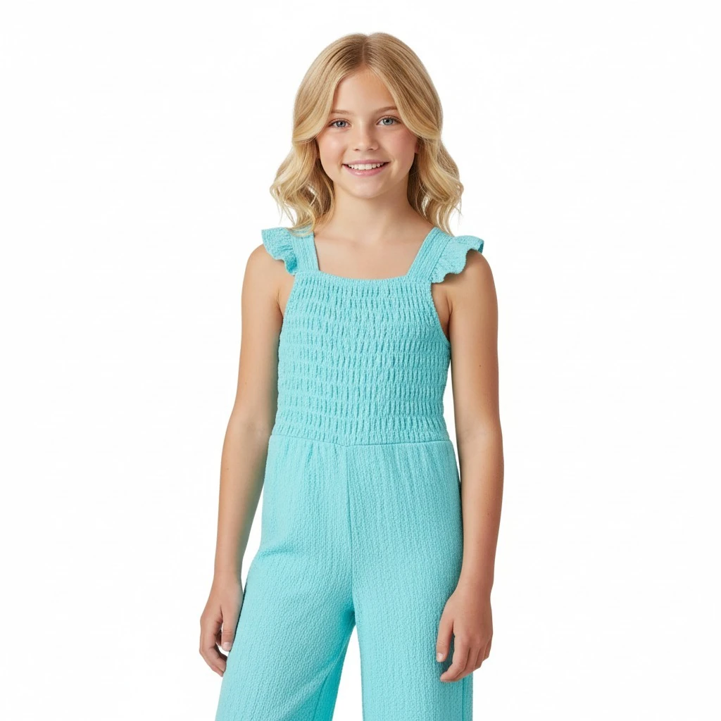 Askılı Kız Çocuk Tulum