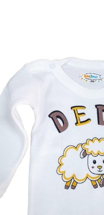 Dede Baskılı Uzun Kol Çıtçıtlı Body Zıbın
