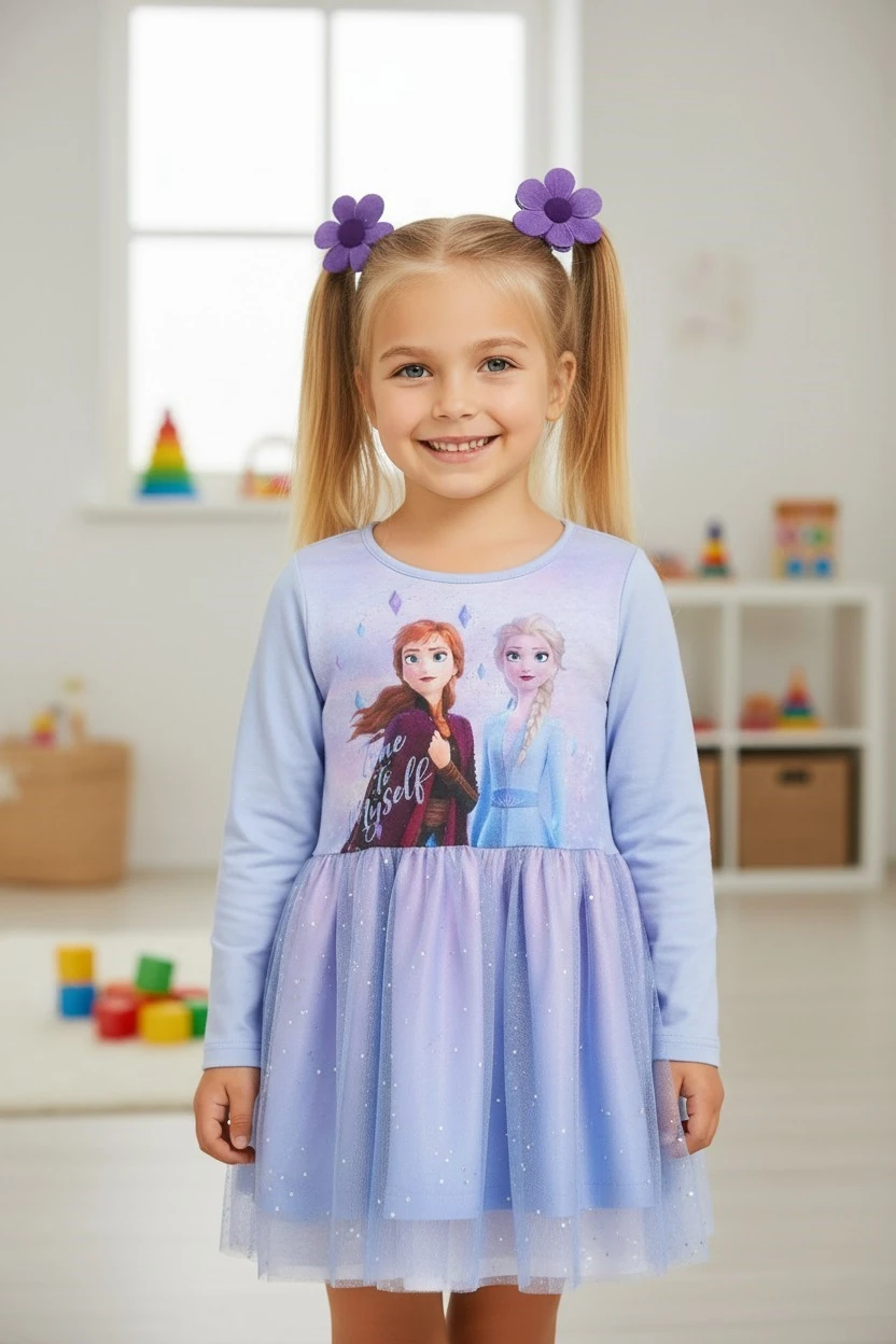 Elsa Kız Çocuk Elbise
