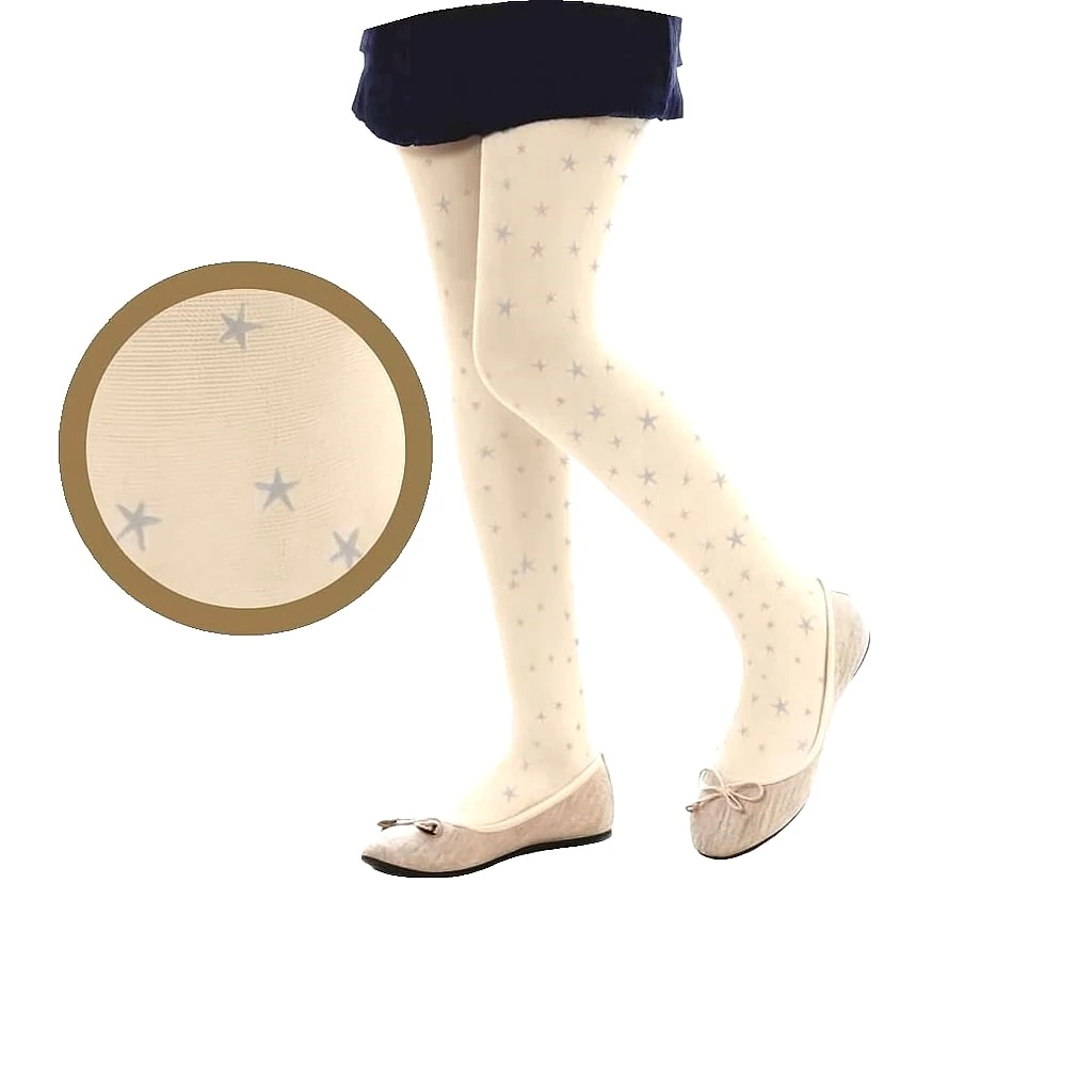 Simli Yıldızlı Çocuk Külotlu Çorap