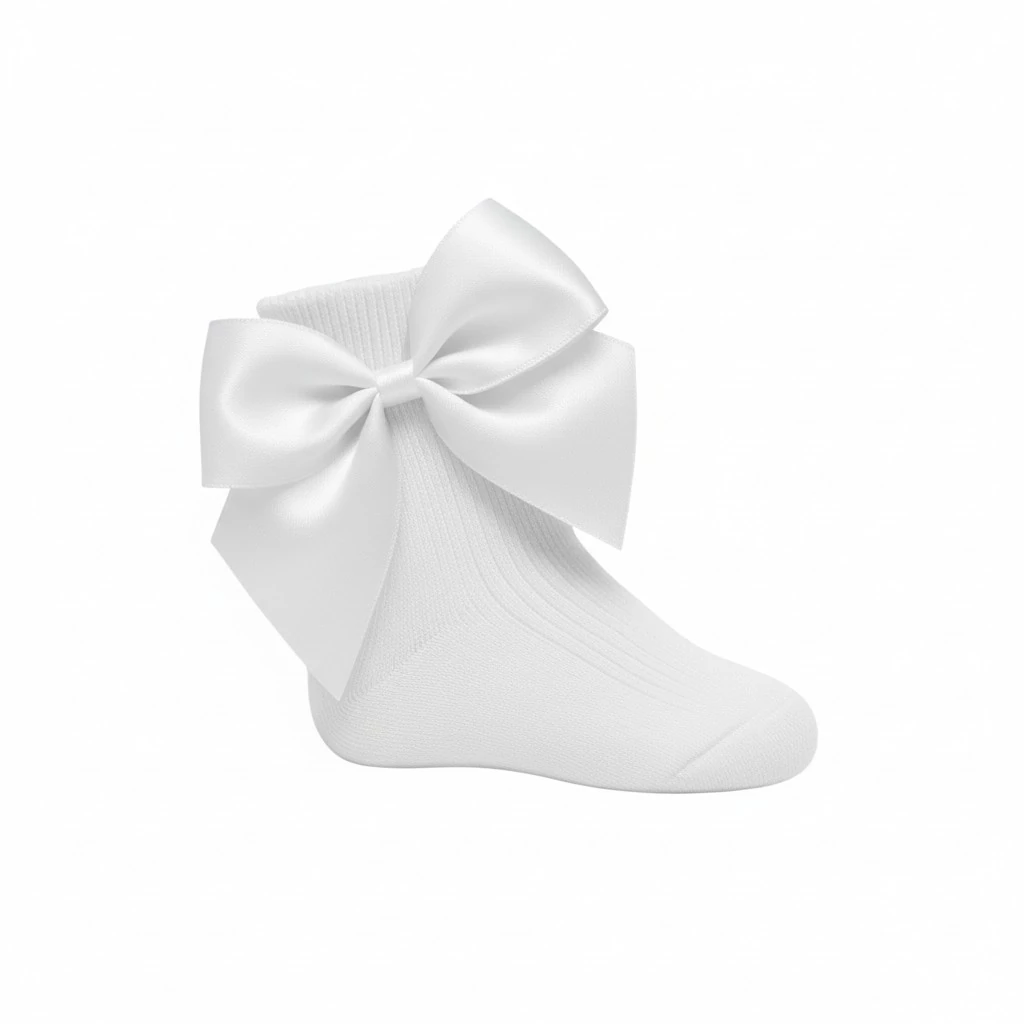 Kurdeleli Kız Çocuk Çorap