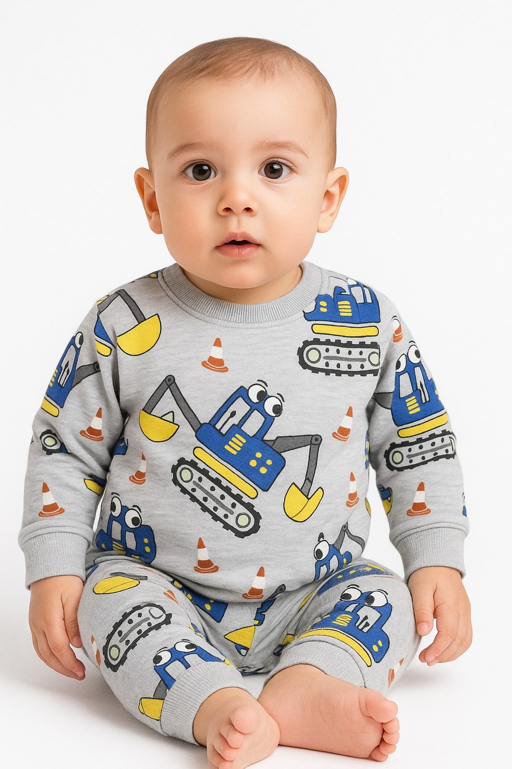Kepçeli Erkek Bebek Pijama Takım