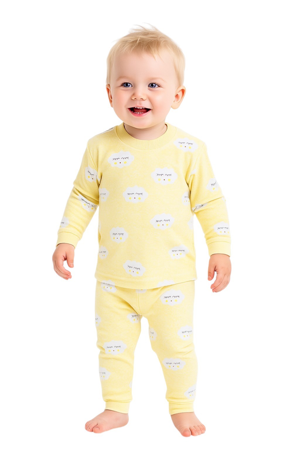 Bulutlu Erkek Bebek Pijama Takım