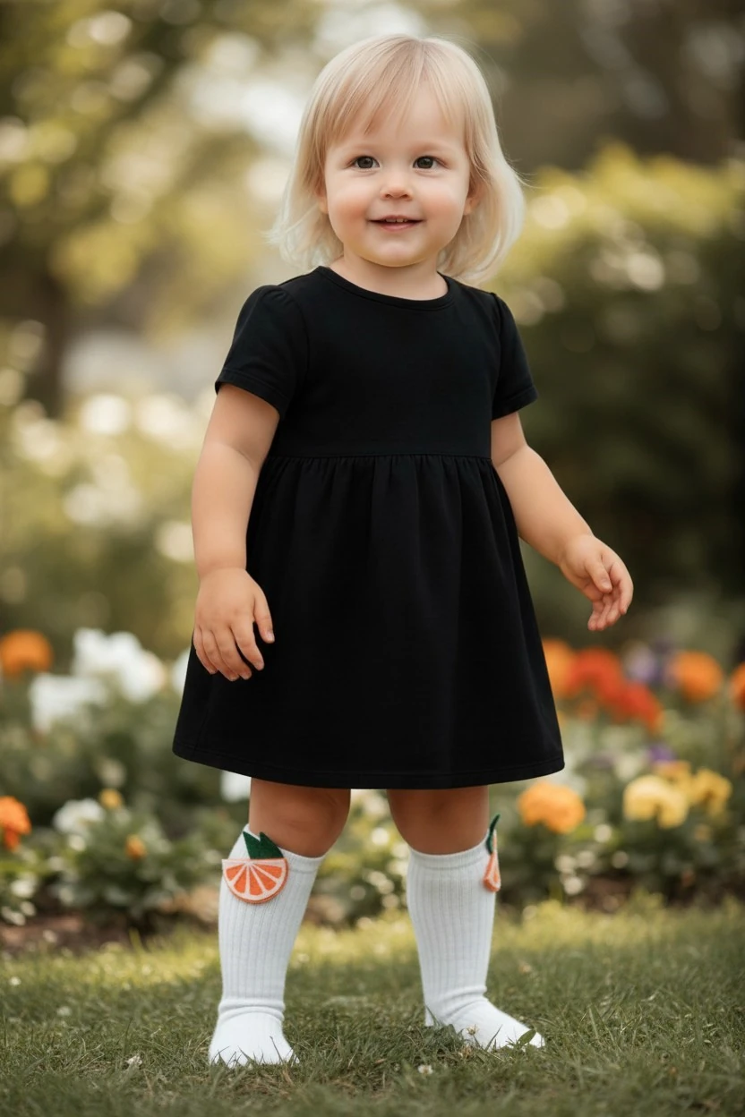 Limon Figürlü Çocuk Dizaltı Çorap