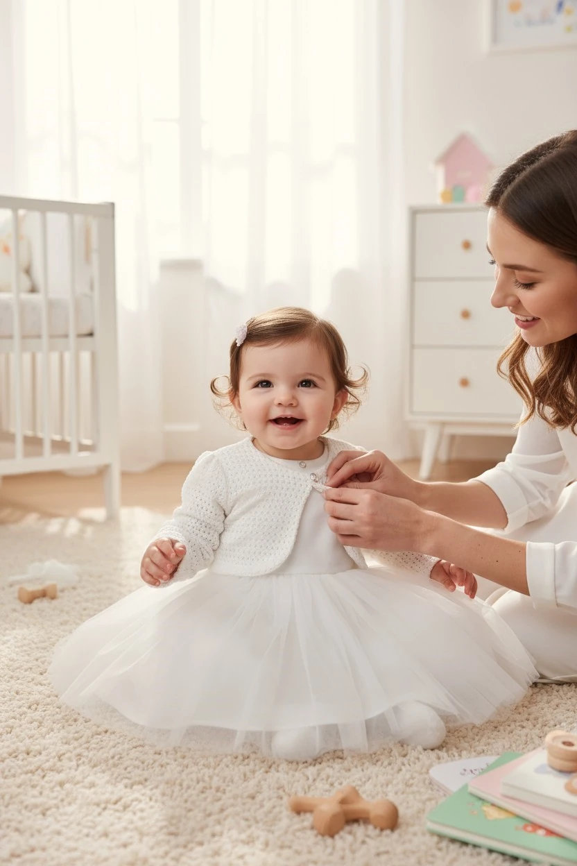 Bolero Hırkalı Kız Çocuk Tüllü Elbise