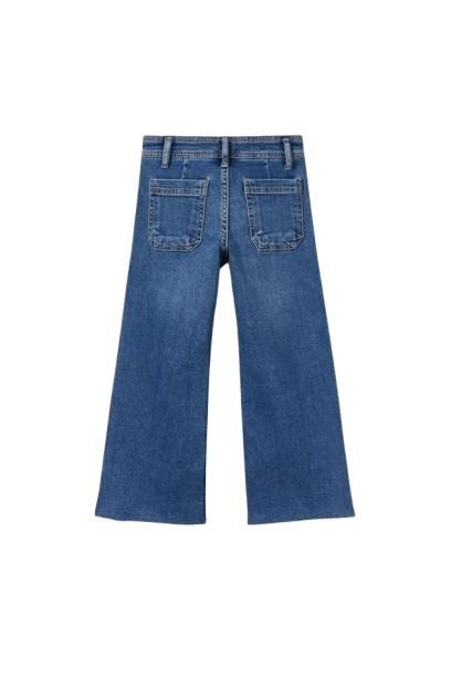 Geniş Paça Kız Çocuk Kot Pantolon
