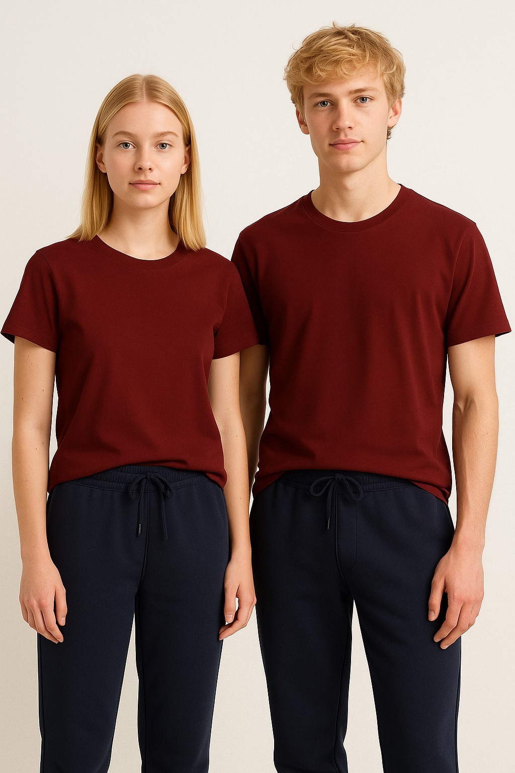 Bisiklet Yaka Basic Yetişkin Tişört - Alc