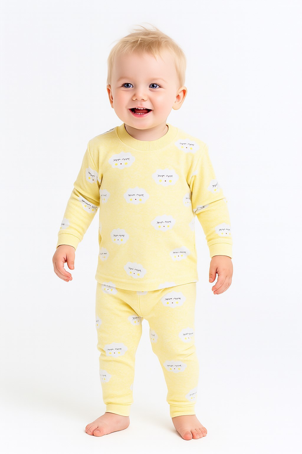 Bulutlu Erkek Bebek Pijama Takım
