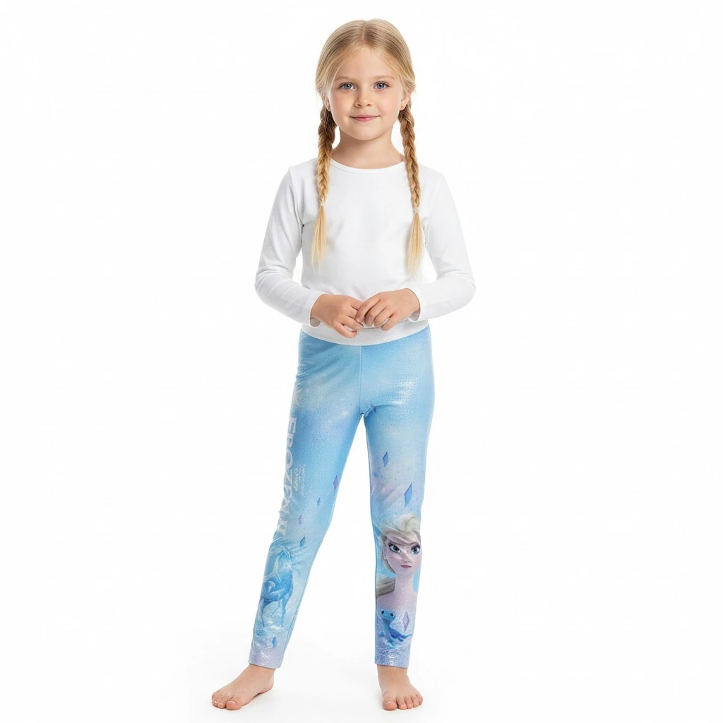 Simli Elsa Çocuk Tayt